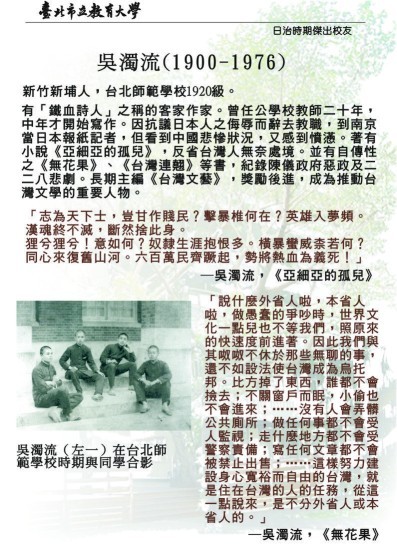 傑出校友小傳 吳濁流